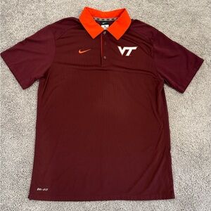 Nike Virginia Tech Maroon Golf Shirt (Polo)